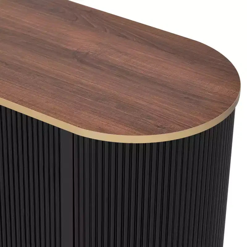 Meuble TV moderne avec tiroirs pour téléviseur de 80 pouces, meuble de rangement TV avec étagère, console multimédia avec placards et poignées en métal