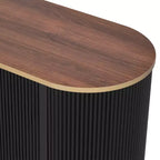 Meuble TV moderne avec tiroirs pour téléviseur de 80 pouces, meuble de rangement TV avec étagère, console multimédia avec placards et poignées en métal