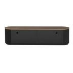Meuble TV moderne avec tiroirs pour téléviseur de 80 pouces, meuble de rangement TV avec étagère, console multimédia avec placards et poignées en métal