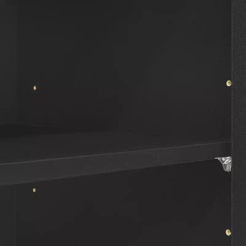 Meuble TV Mural Moderne 4 Pièces, Meuble Console Multimédia avec Bibliothèques et Étagères, Grand Meuble TV avec Porte en Verre Trempé pour TV 80"