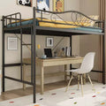 Heavy Duty Metal Twin Loft Bed with Ladder - 400 lb Capacity, Full Safety Guardrail, Space-Saving Design, No Box Spring Needed, Easy Assembly