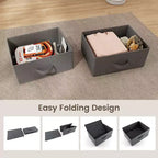 Costway Lot de 2 commodes à 2 tiroirs en tissu, organiseur de rangement, table de chevet/canapé
