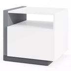 Costway Table de Chevet Moderne Minimaliste avec Tiroir Table d'Appoint Asymétrique