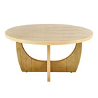36 Round Coffee Table, Wooden Cocktail Table, Farmhouse Center Sofa Side Table, Circular Tea Table for Small Spaces Living Room Office