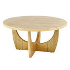 Table basse ronde 36", table basse en bois, table d'appoint de canapé de ferme, table à thé circulaire pour petits espaces salon bureau