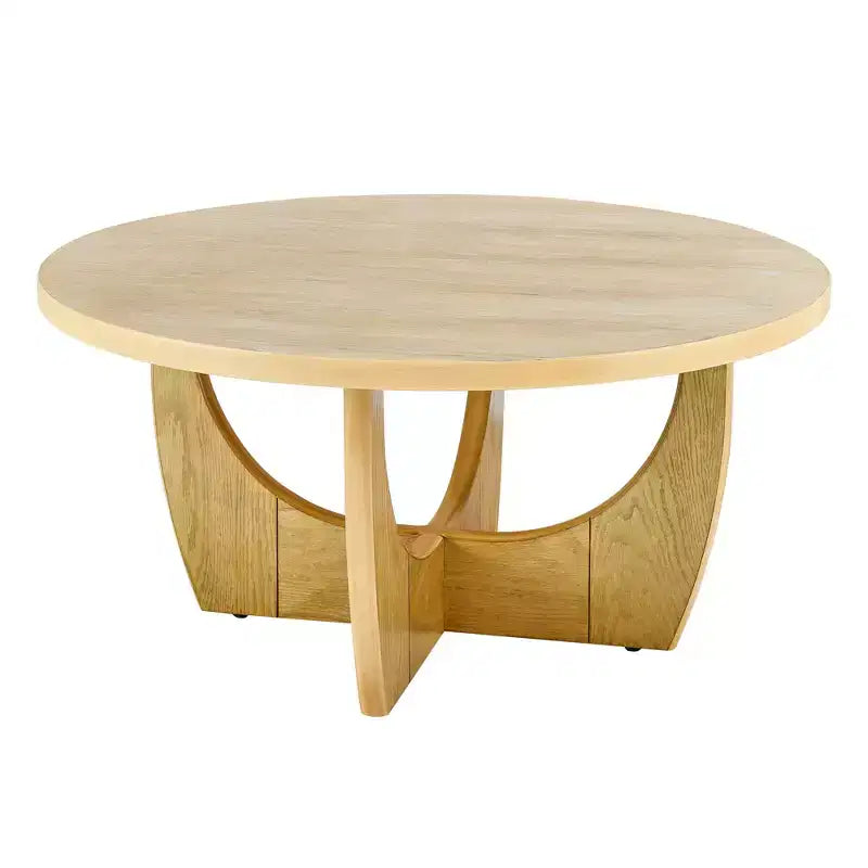 Table basse ronde 36", table basse en bois, table d'appoint de canapé de ferme, table à thé circulaire pour petits espaces salon bureau