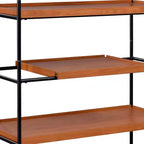 Bibliothèque GDFStudio Bryn 70" (178 cm) moderne 6 étagères en chêne miel