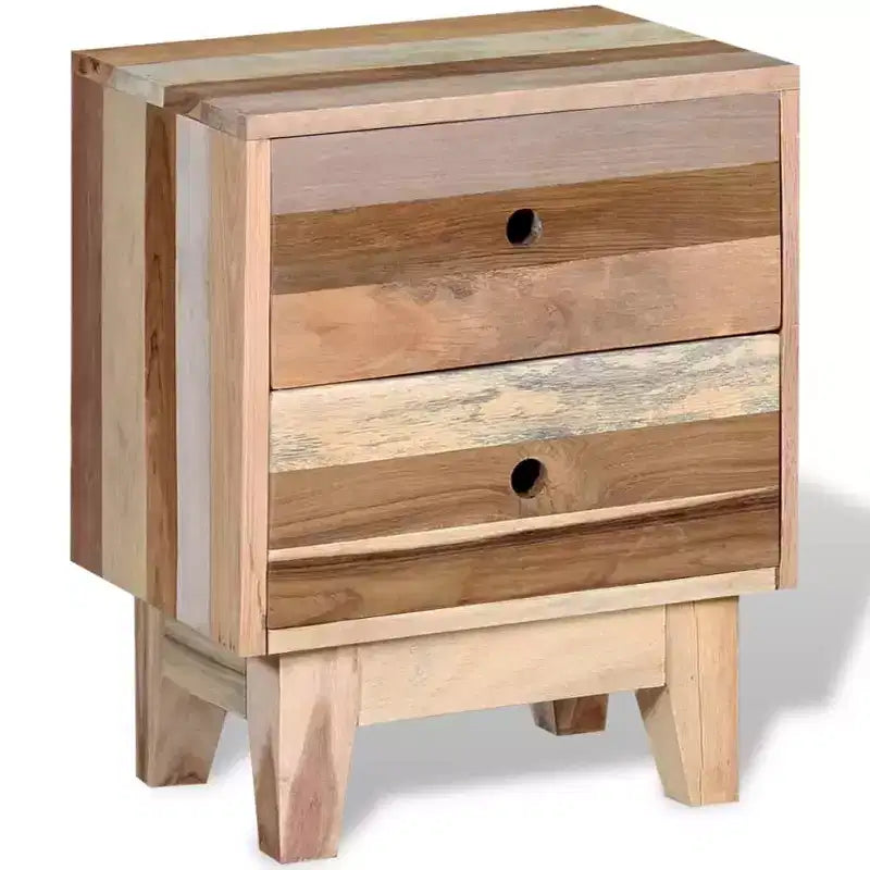 vidaXL Table de chevet en bois de récupération massif