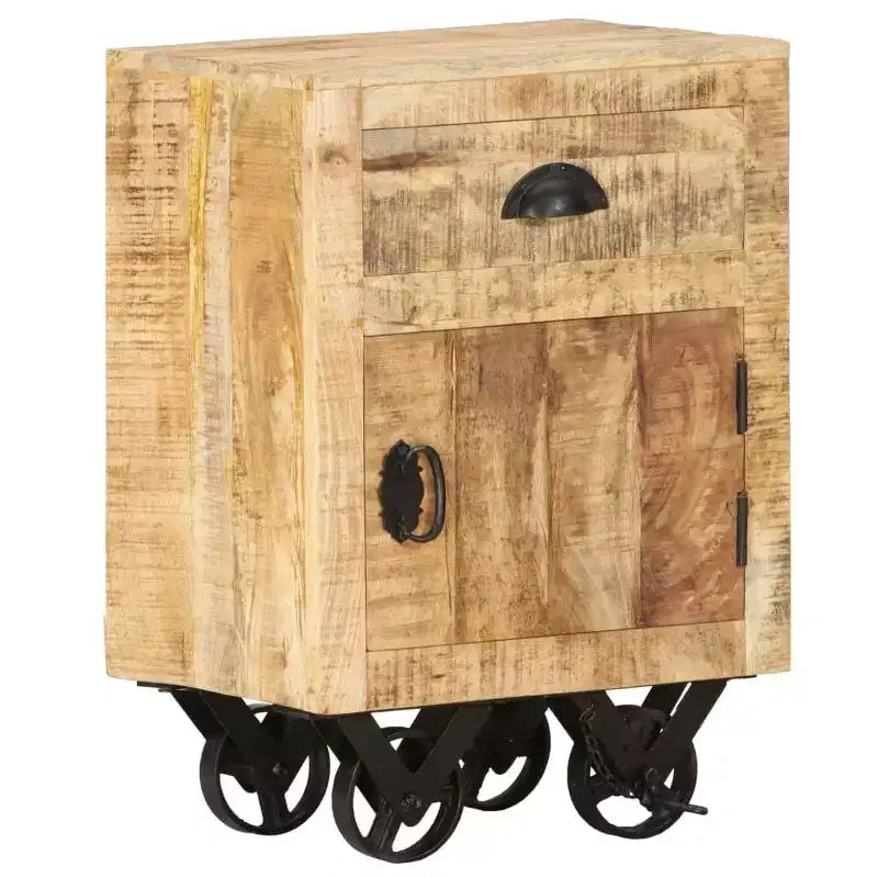 vidaXL Table de chevet 40x30x57 cm Bois de manguier massif
