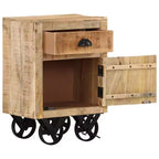 vidaXL Table de chevet 40x30x57 cm Bois de manguier massif