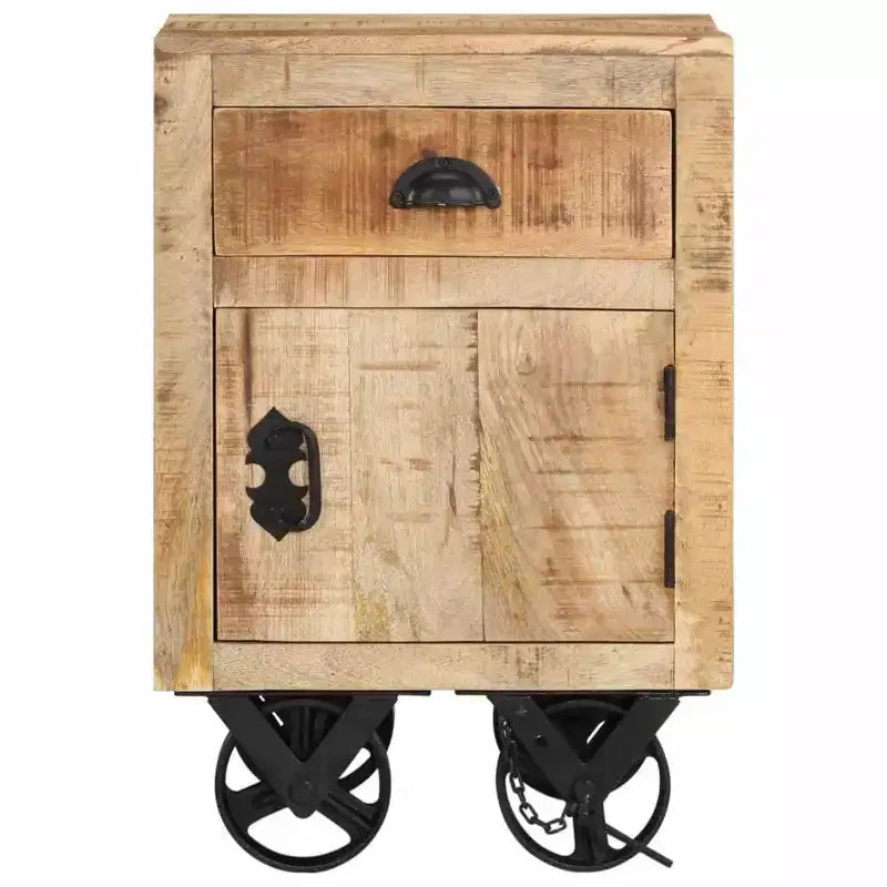 vidaXL Table de chevet 40x30x57 cm Bois de manguier massif