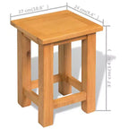 vidaXL Tables d'appoint 2 pcs 27x24x37 cm Bois de chêne massif
