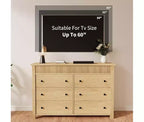 Commode de chambre à coucher, commode en bois, meuble TV cannelé, organiseur de rangement pour le salon, le couloir et l'entrée