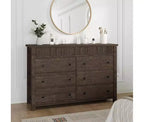 Commode de chambre à coucher, commode en bois, meuble TV cannelé, organiseur de rangement pour le salon, le couloir et l'entrée