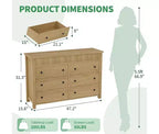 Commode de chambre à coucher, commode en bois, meuble TV cannelé, organiseur de rangement pour le salon, le couloir et l'entrée