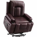 Fauteuil inclinable releveur électrique - Chaleur et massage pour personnes âgées et à mobilité réduite, dossier et jambes réglables, fauteuil releveur robuste pour seniors