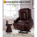 Fauteuil inclinable releveur électrique - Chaleur et massage pour personnes âgées et à mobilité réduite, dossier et jambes réglables, fauteuil releveur robuste pour seniors