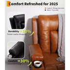 Fauteuil inclinable releveur électrique - Chaleur et massage pour personnes âgées et à mobilité réduite, dossier et jambes réglables, fauteuil releveur robuste pour seniors