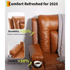 Fauteuil inclinable releveur électrique - Chaleur et massage pour personnes âgées et à mobilité réduite, dossier et jambes réglables, fauteuil releveur robuste pour seniors