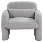Costway Lot de 2 fauteuils d'appoint modernes en fausse fourrure avec coussin lombaire