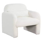 Costway Lot de 2 fauteuils d'appoint modernes en fausse fourrure avec coussin lombaire