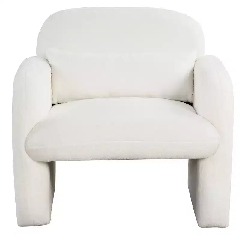 Costway Lot de 2 fauteuils d'appoint modernes en fausse fourrure avec coussin lombaire