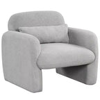 Costway Lot de 2 fauteuils d'appoint modernes en fausse fourrure avec coussin lombaire