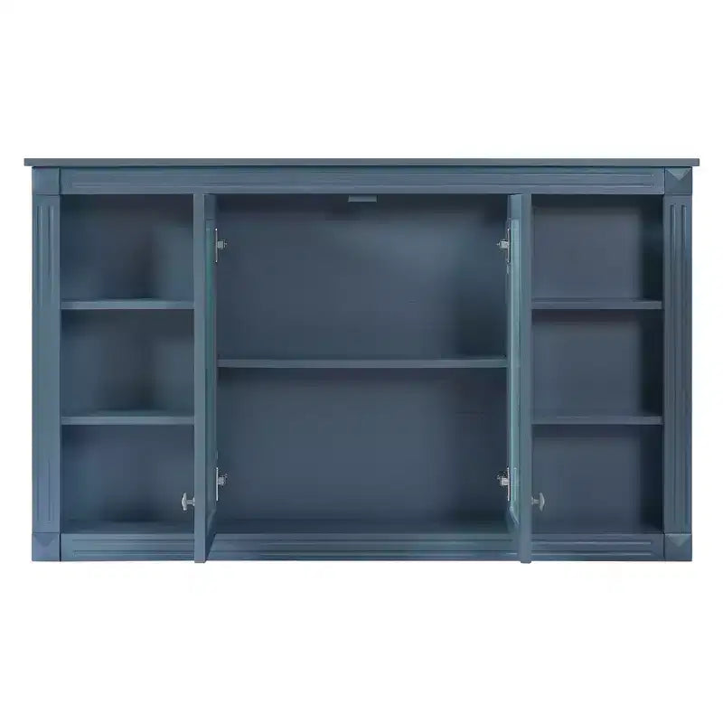 Whisen 47 Armoire de toilette à miroir, armoire à pharmacie murale avec étagère réglable