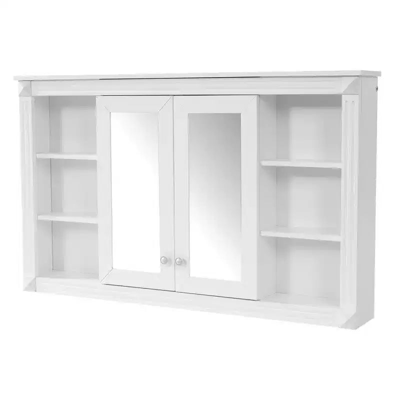 Whisen 47 Armoire de toilette à miroir, armoire à pharmacie murale avec étagère réglable