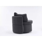 Fauteuil pivotant, fauteuil baril pivotant à 360° avec rangement, fauteuil rembourré avec coussin, chaise ronde moderne pour salon et chambre
