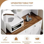 71 Armoire de cuisine avec station de recharge, Grand buffet de cuisine avec tiroirs de rangement pour salon, salle à manger