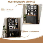 71 Armoire de cuisine avec station de recharge, Grand buffet de cuisine avec tiroirs de rangement pour salon, salle à manger