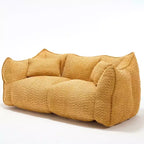 TUYOHW Canapé poire extra long de 185 cm, Transat en chenille 2 places avec âme en mousse haute résilience, Canapé de sol en chenille pour salon