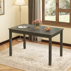 Costway Table de salle à manger rectangulaire 48" en bois pour 4 personnes avec pieds en bois de caoutchouc