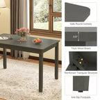 Costway Table de salle à manger rectangulaire 48" en bois pour 4 personnes avec pieds en bois de caoutchouc