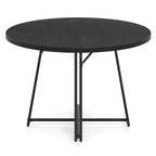 Table à manger Costway de 119 cm avec 8 pieds de support en métal et base en croix pour salle à manger