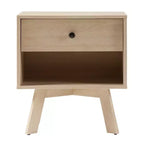 Table de chevet GDFStudio Alden de style Mid-Century avec niche ouverte et tiroir à glissière fluide