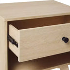 Table de chevet GDFStudio Alden de style Mid-Century avec niche ouverte et tiroir à glissière fluide
