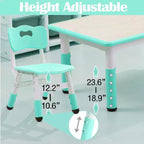 Ensemble table et 6 chaises pour enfants, réglable en hauteur, bureau multifonctionnel, chaises ergonomiques, pour salles de classe, garderies