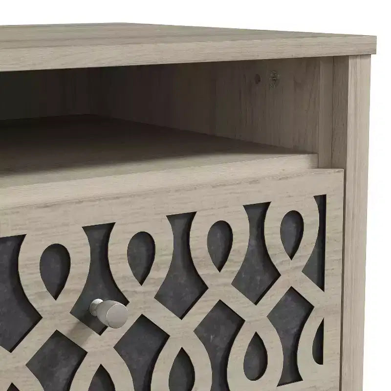 Tables de chevet Galano Modernes à 2 tiroirs avec rangement ouvert 53 cm L 40 cm P 57,6 cm H