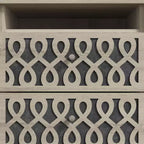 Tables de chevet Galano Modernes à 2 tiroirs avec rangement ouvert 53 cm L 40 cm P 57,6 cm H