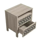 Tables de chevet Galano Modernes à 2 tiroirs avec rangement ouvert 53 cm L 40 cm P 57,6 cm H