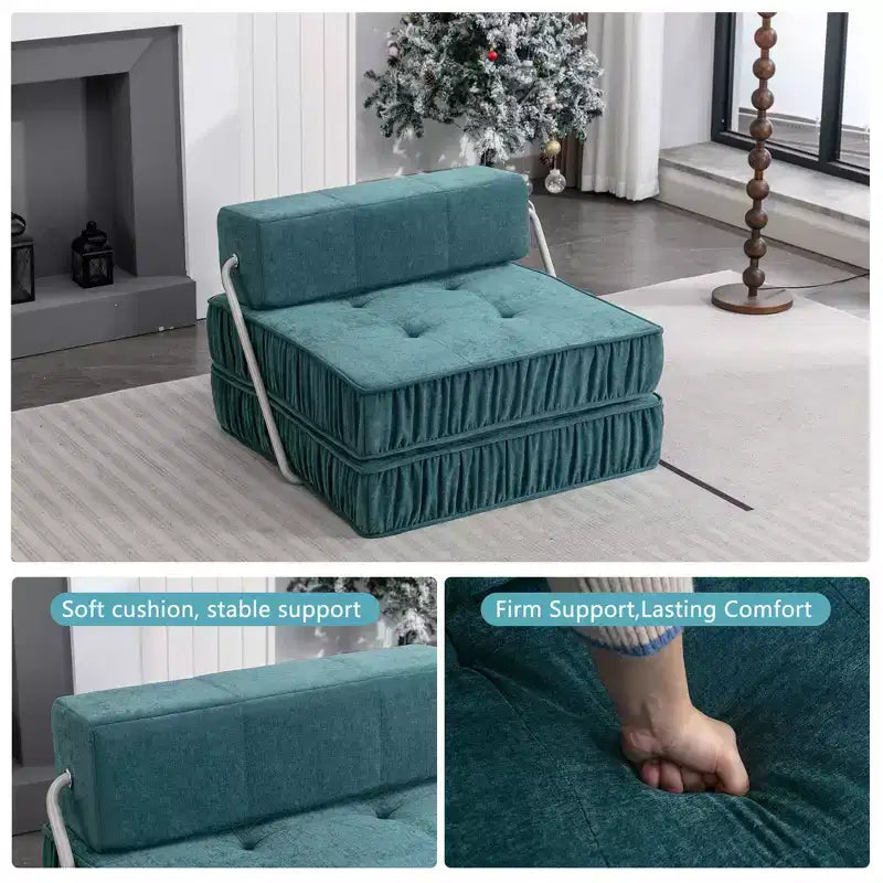 Canapé pliant, canapé-lit et matelas de sol convertibles, lit compact avec dossier amovible