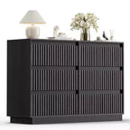 KOLIGEY 6-Drawer Dresser 47W Double Dresser With Waveform Fluted Panel