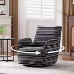 MAYEERTY Fauteuil pivotant à 360°, Velours Moelleux, Salon Bureau, Multicolore