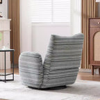 MAYEERTY Fauteuil pivotant à 360°, Velours Moelleux, Salon Bureau, Multicolore