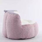 Pouf géant Whisen, canapé en fausse fourrure multicolore, grande méridienne remplie d'éponge déchiquetée, aucun assemblage requis