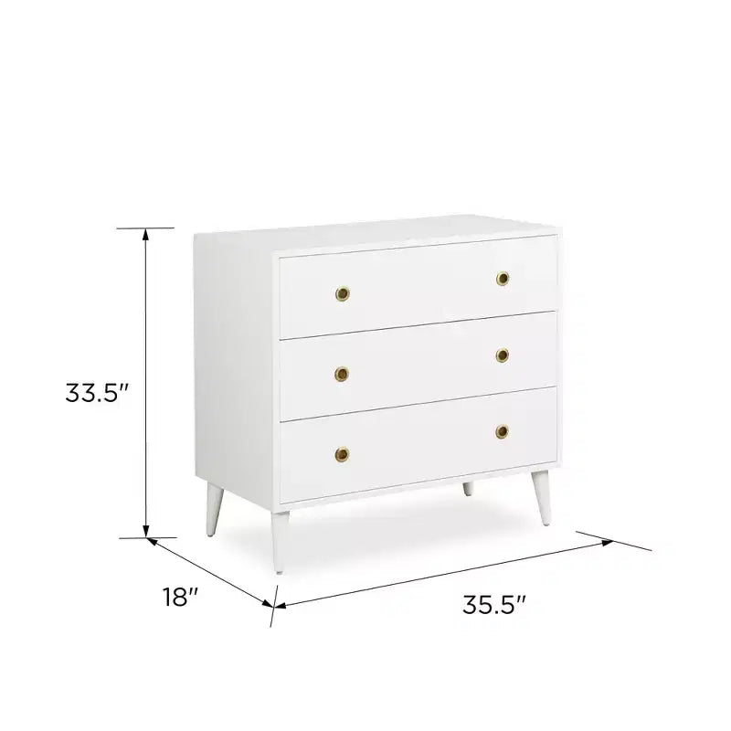 Commode de rangement à 3 tiroirs Liora de GDFStudio, style milieu de siècle