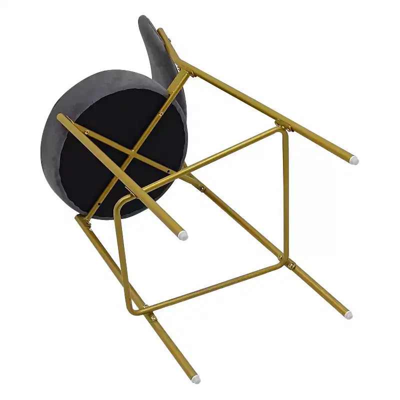 Lot de 2 tabourets de bar en velours TUYOHW, chaises de bar à hauteur de comptoir avec pieds en métal, dossier ovale et repose-pieds, tabourets d'appoint pour îlot de cuisine, bar à domicile