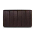 Buffet Teamson Home Potomac moderne bohème en bois massif avec 3 tiroirs, 2 portes, étagère réglable et rangement à ouverture par pression